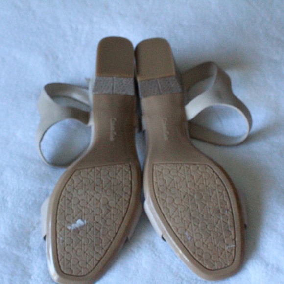 Calvin Klein Carini Snake Embossed Sandals - Picture 5 of 7